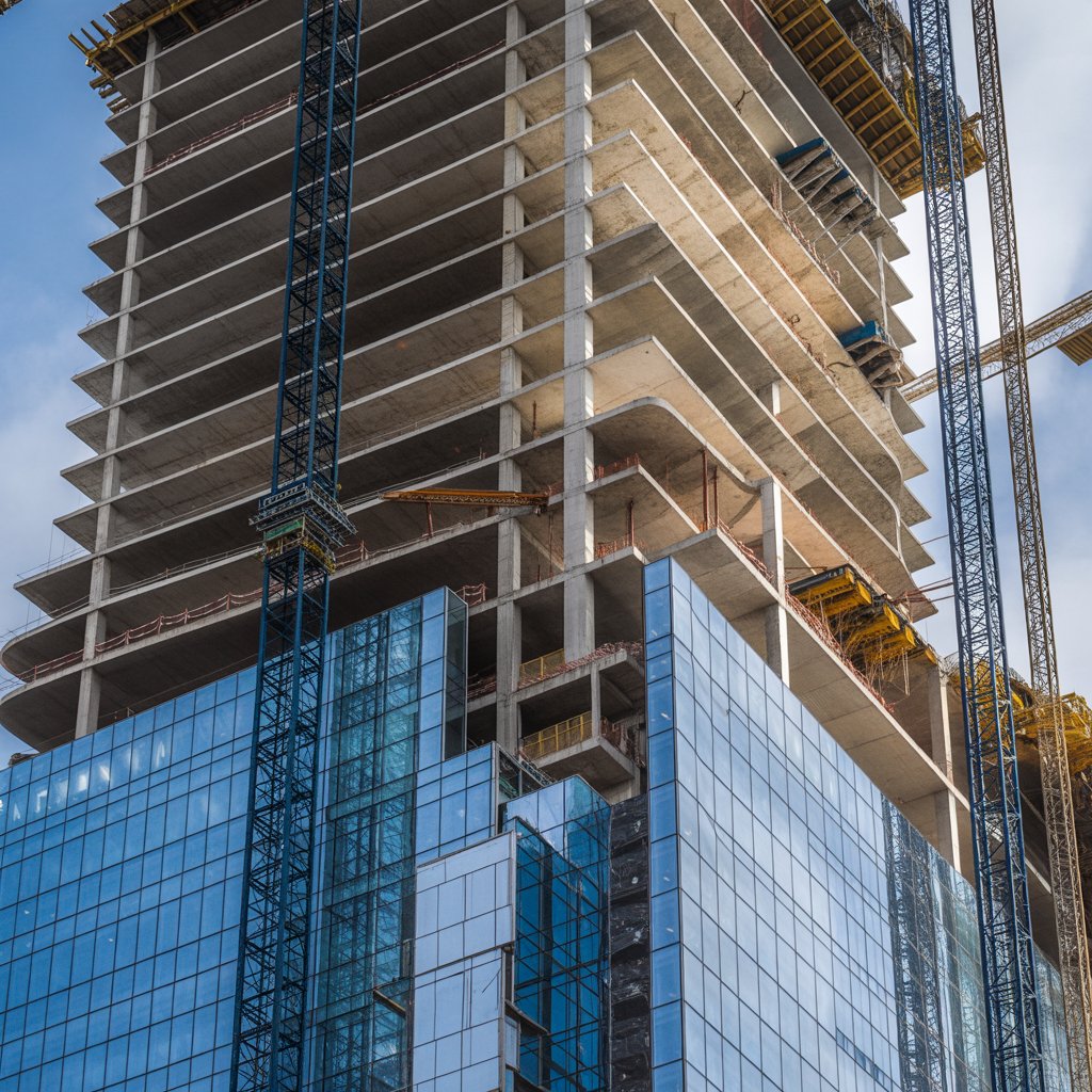 a realistic scene of a skyscraper in its 7hblywmbtnqfupi oegjsq g 74m4mktwali7u79goilq